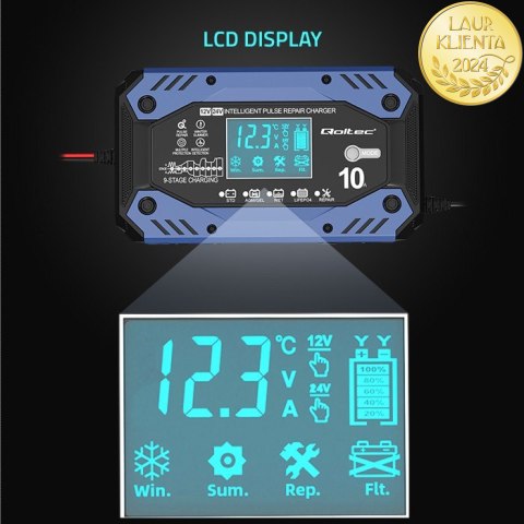 LADEGERÄT AUTOBATTERIE 12V/24V 25A,Intelligentes KFZ Batterieladegerät